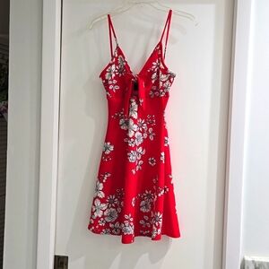 Rebel Sugar Red Floral Mini Dress